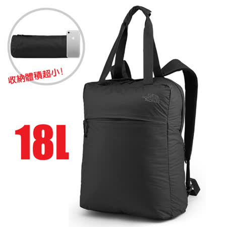 【The North Face】Glam Tote 抗撕裂旅行雙肩背包18L(可雙肩+手提)_3RHV-001 黑 N✿30E010